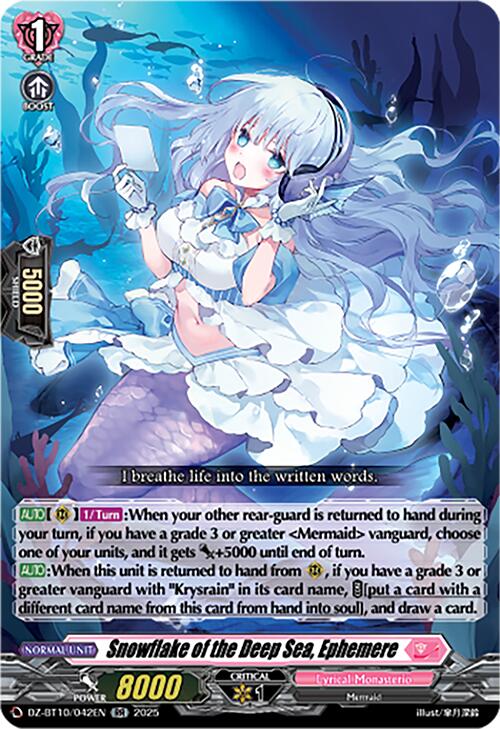 Snowflake of the Deep Sea, Ephemere (DZ-BT10/042EN) [Dragonsoul Resonance]