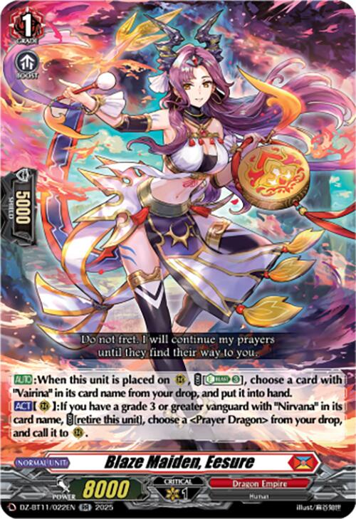 Blaze Maiden, Eesure (DZ-BT11/022EN) [Symphony of Might & Bloom]