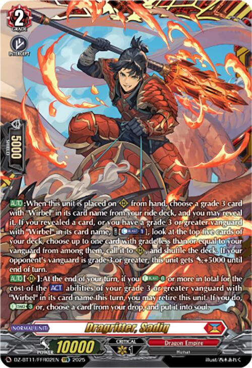 Dragritter, Sadiq (DZ-BT11/FFR02EN) [Symphony of Might & Bloom]