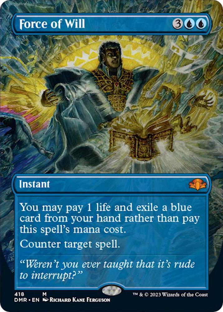 Force of Will Borderless (Dominaria Remastered) 