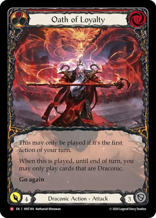 Oath of Loyalty Extended Art HNT149 (The Hunted)  - Rainbow Foil