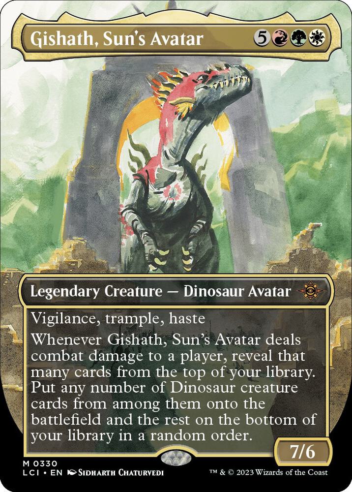 Gishath Suns Avatar Borderless (The Lost Caverns of Ixalan) 