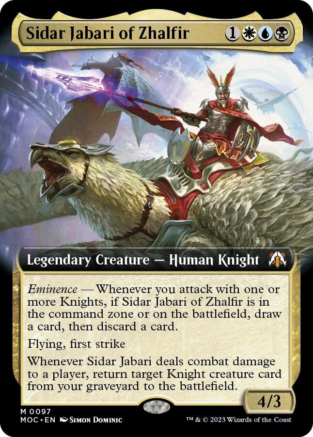 Sidar Jabari of Zhalfir Extended Art (Commander: March of the Machine)  - undefined