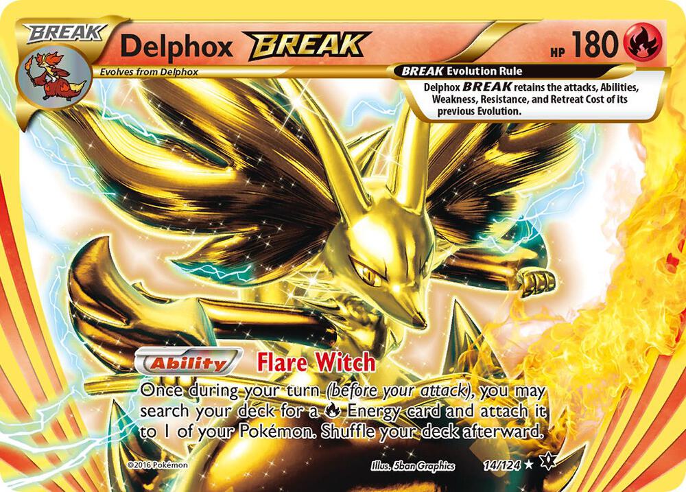 Delphox BREAK 14/124 (XY - Fates Collide)  - Holofoil
