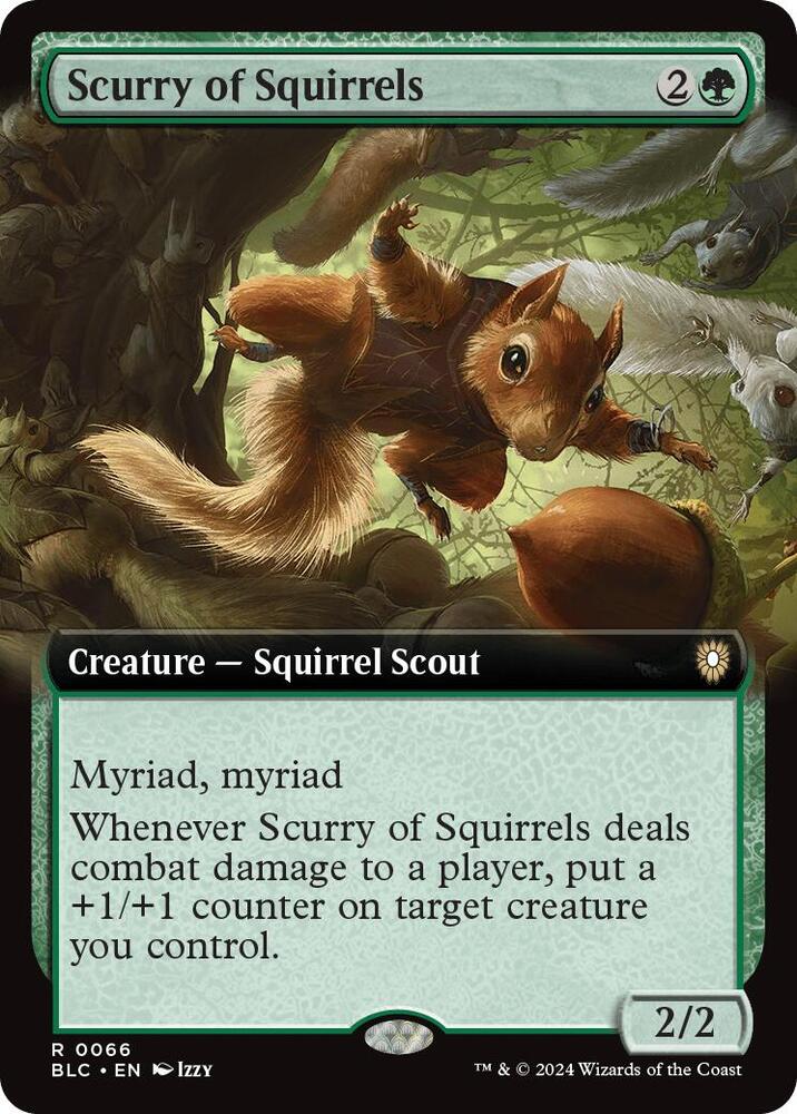 Scurry of Squirrels 66 (Commander: Bloomburrow)  - Extended Art