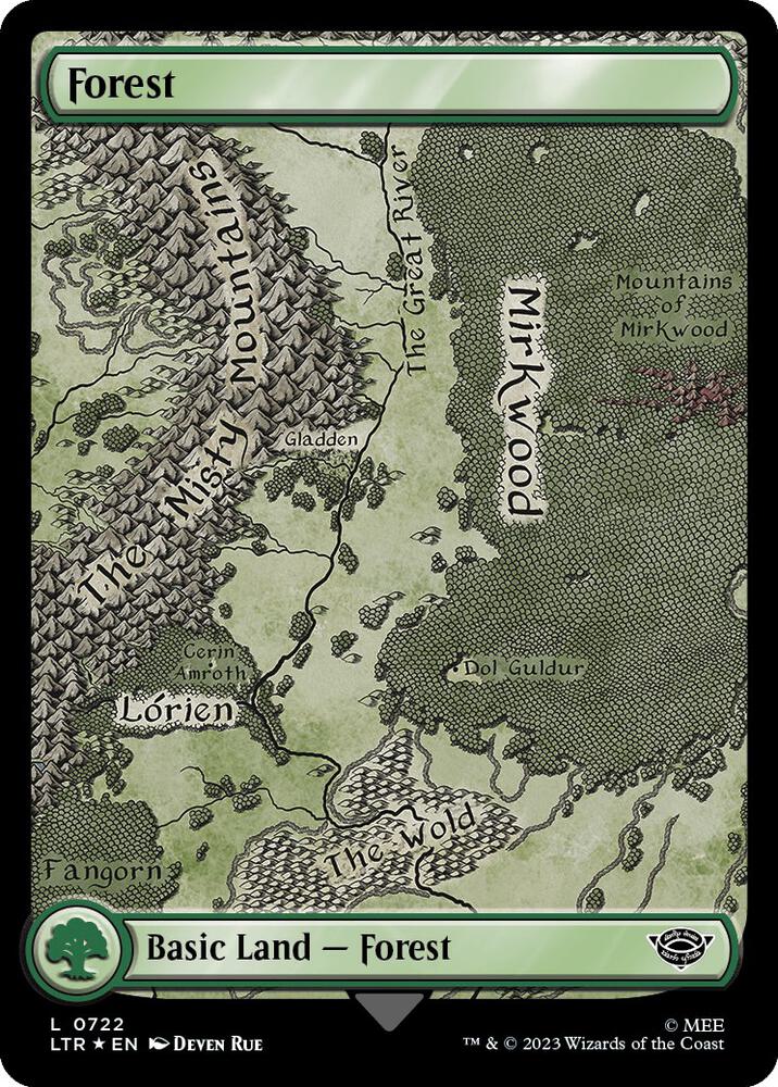 Forest 722 (Universes Beyond: The Lord of the Rings: Tales of Middle-earth)  - Full Art Surge Foil