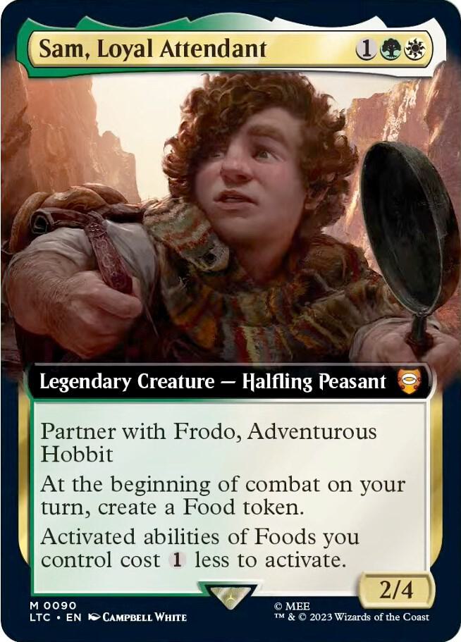 Sam Loyal Attendant Extended Art (Commander: The Lord of the Rings: Tales of Middle-earth) 