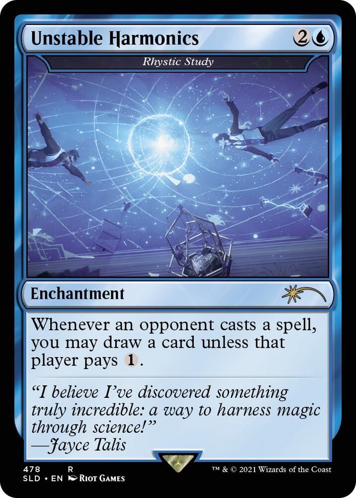 Unstable Harmonics // Rhystic Study 478/1 (Secret Lair Drop Series)  - Foil