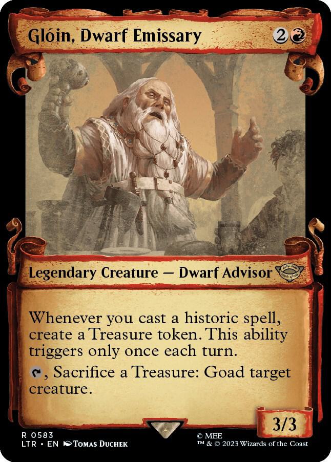 Glóin, Dwarf Emissary 583 (Universes Beyond: The Lord of the Rings: Tales of Middle-earth)  - Showcase Scroll