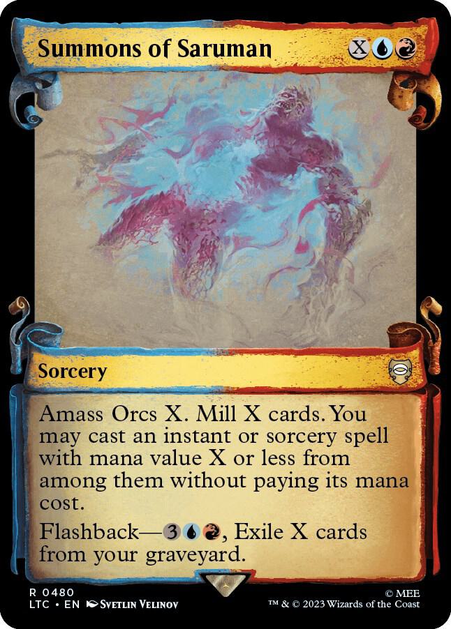 Summons of Saruman Showcase Scrolls 480 (Commander: The Lord of the Rings: Tales of Middle-earth)  - Showcase Scroll Foil