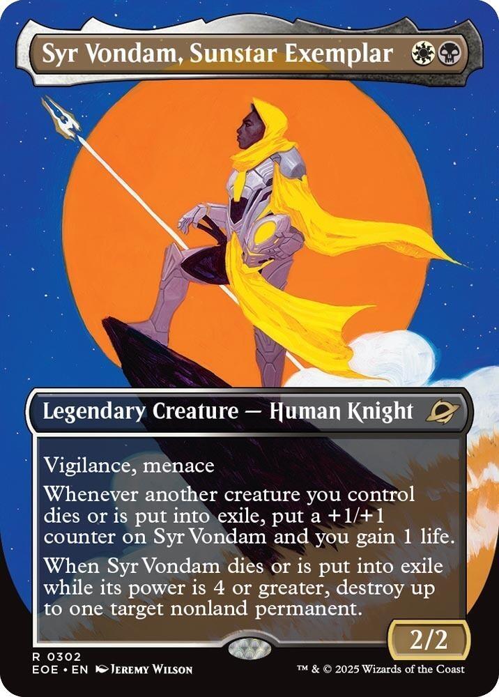 Syr Vondam, Sunstar Exemplar 302/276 (Edge of Eternities)  - Borderless Foil