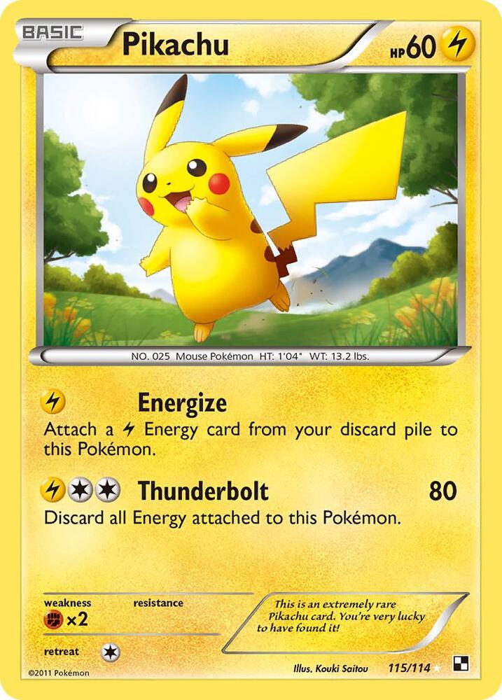 Pikachu (Black and White)  - Holofoil