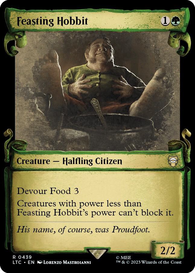 Feasting Hobbit Showcase Scrolls 439 (Commander: The Lord of the Rings: Tales of Middle-earth)  - Showcase Scroll