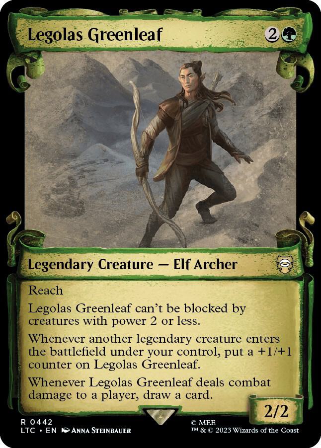 Legolas Greenleaf Showcase Scrolls 442 (Commander: The Lord of the Rings: Tales of Middle-earth)  - Showcase Scroll Foil