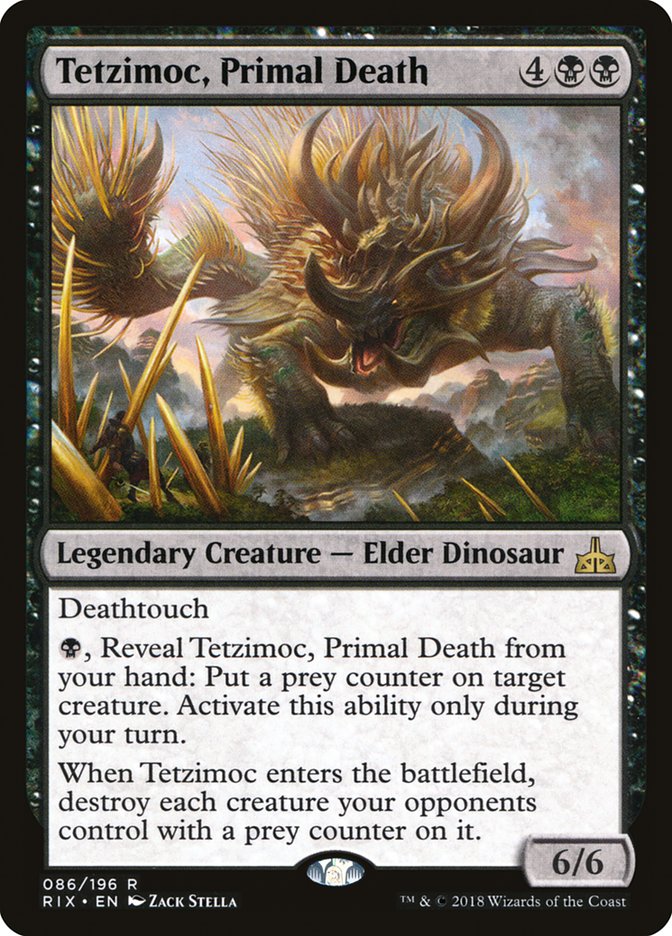 Tetzimoc, Primal Death 86/196 (Rivals of Ixalan)  - Foil