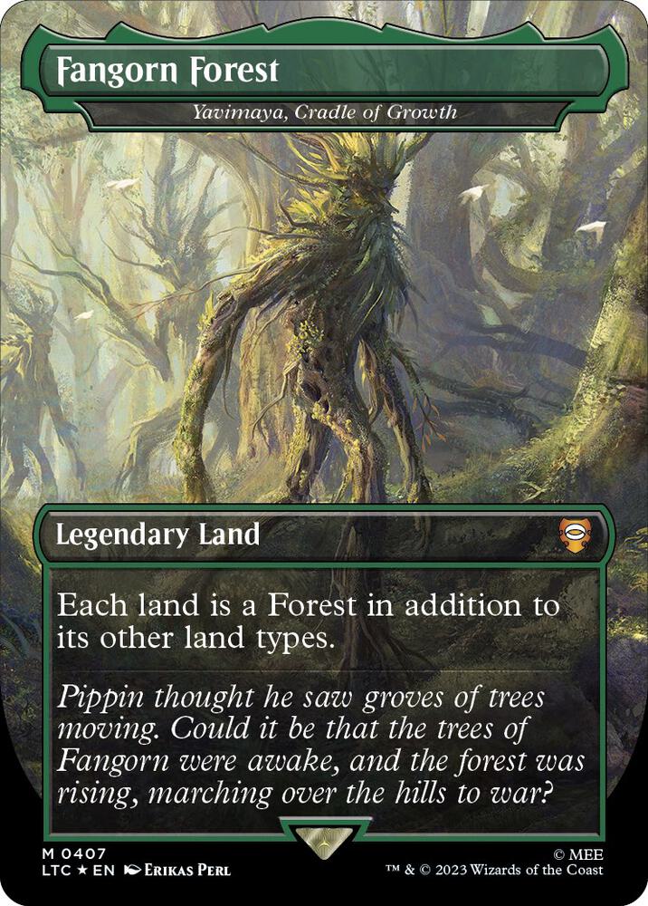 Fangorn Forest - Yavimaya, Cradle of Growth 407 (Commander: The Lord of the Rings: Tales of Middle-earth)  - Borderless Surge Foil