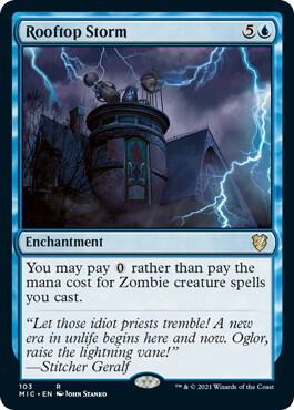 Rooftop Storm 103 (Commander: Innistrad: Midnight Hunt) 