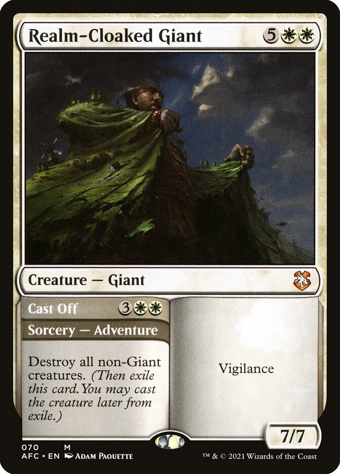 Realm-Cloaked Giant // Cast Off (Commander: Adventures in the Forgotten Realms) 