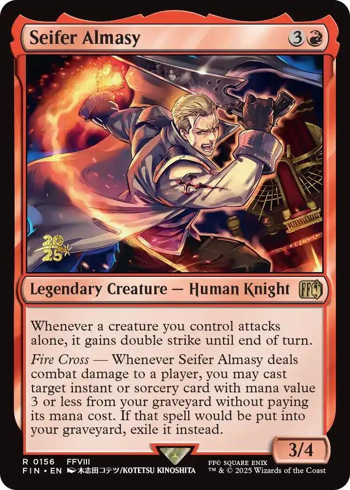 Seifer Almasy 156s/116 (Prerelease Cards)  - Foil
