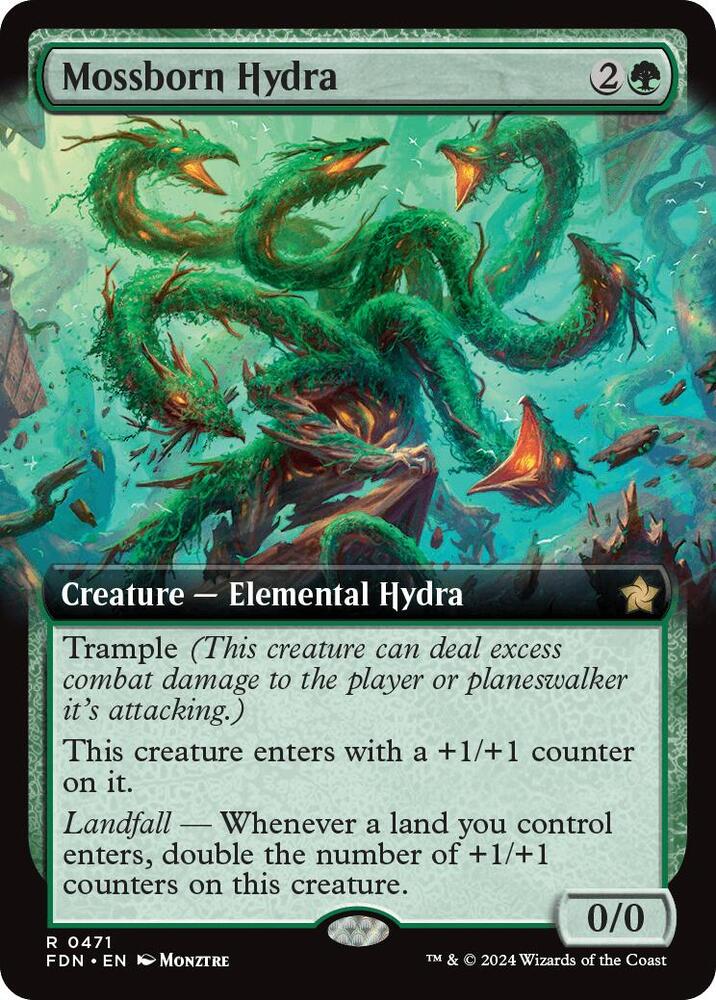 Mossborn Hydra Extended Art (Foundations) 