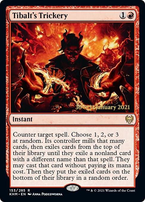 Tibalts Trickery 153s/1 (Prerelease Cards)  - Foil