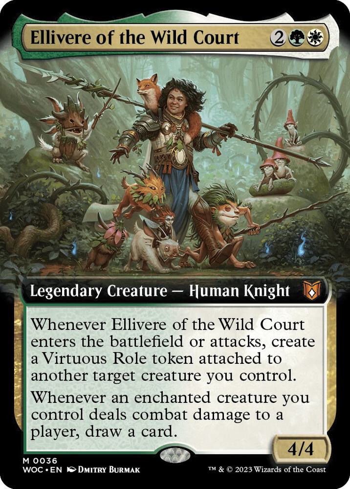 Ellivere of the Wild Court Extended Art (Commander: Wilds of Eldraine) 