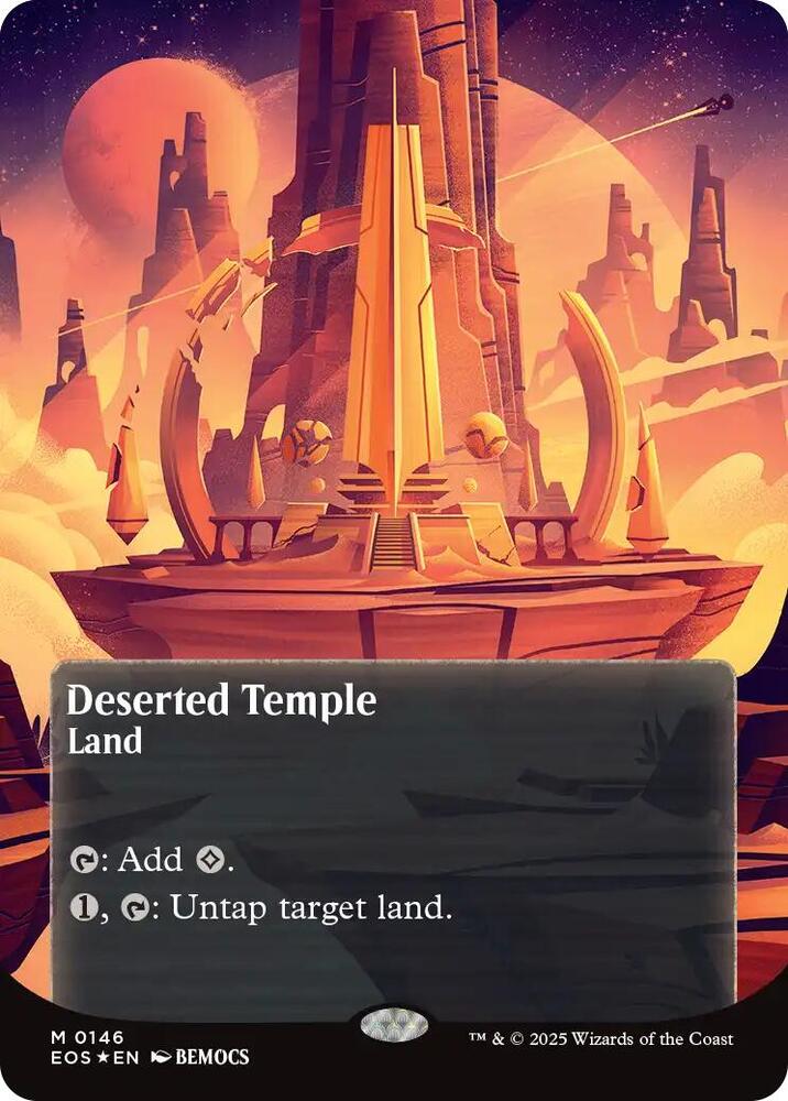 Deserted Temple 0146 Borderless Galaxy Foil (Edge of Eternities: Stellar Sights)  - undefined