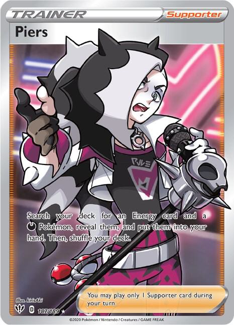Piers Full Art 187/189 (SWSH03: Darkness Ablaze)  - Holofoil