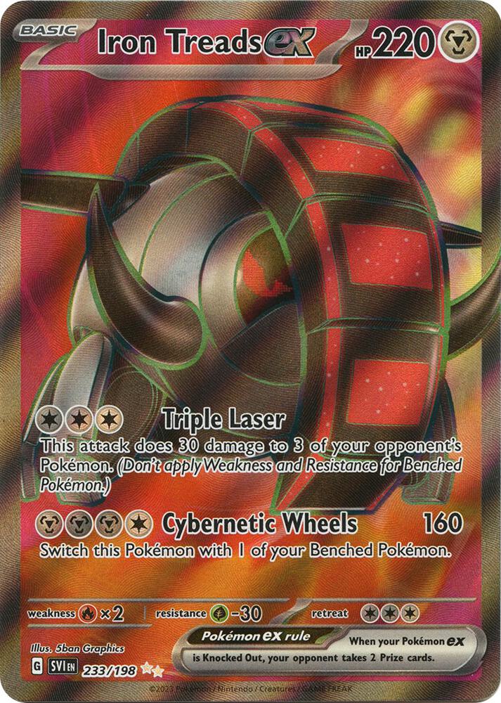 Iron Treads ex 233 198 233/198 (SV01: Scarlet & Violet Base Set)  - Holofoil