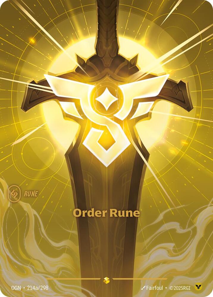 Order Rune Alternate Art (Origins)  - Foil