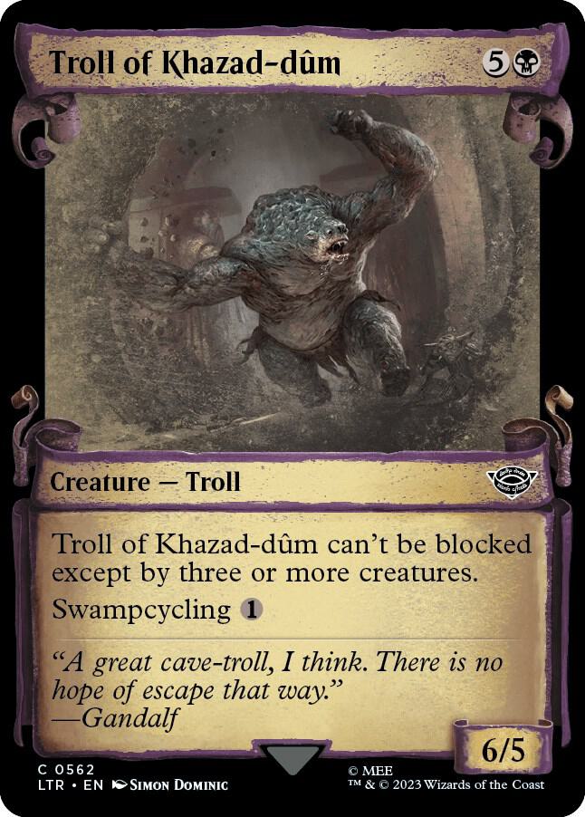 Troll of Khazad-dûm 562 (Universes Beyond: The Lord of the Rings: Tales of Middle-earth)  - Showcase Scroll