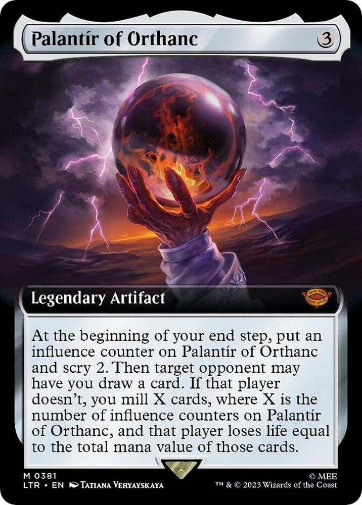 Palantír of Orthanc 381 (Universes Beyond: The Lord of the Rings: Tales of Middle-earth)  - Extended Art