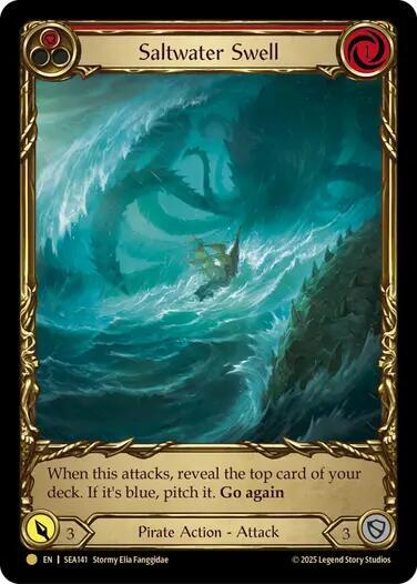 Saltwater Swell Red Treasure (High Seas)  - Cold Foil