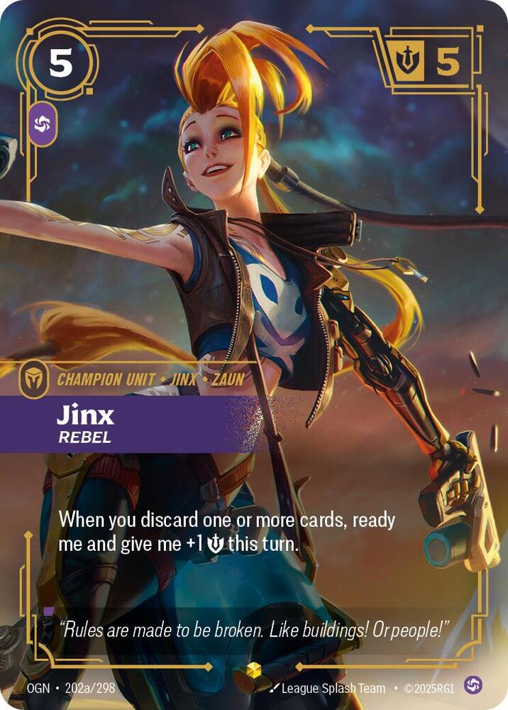 Jinx Rebel Alternate Art (Origins)  - Foil