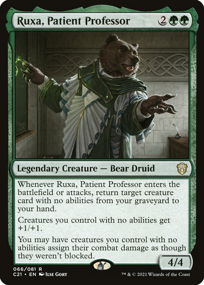 Ruxa, Patient Professor (Commander 2021) 