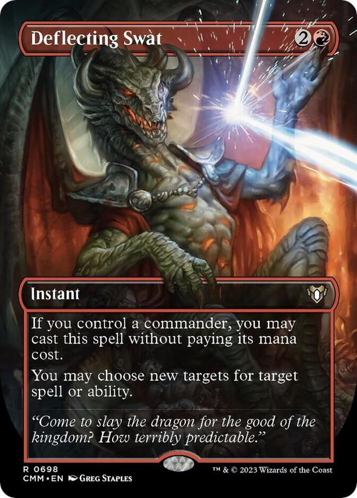 Deflecting Swat 698/451 (Commander Masters)  - Borderless Foil