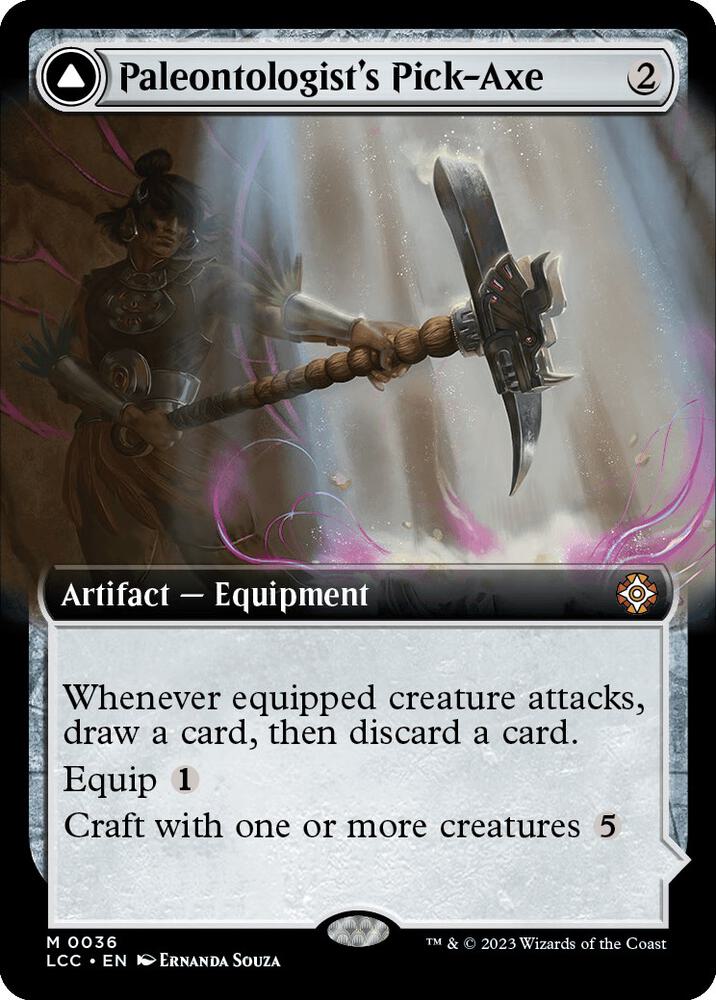 Paleontologists Pick Axe Extended Art (Commander: The Lost Caverns of Ixalan) 