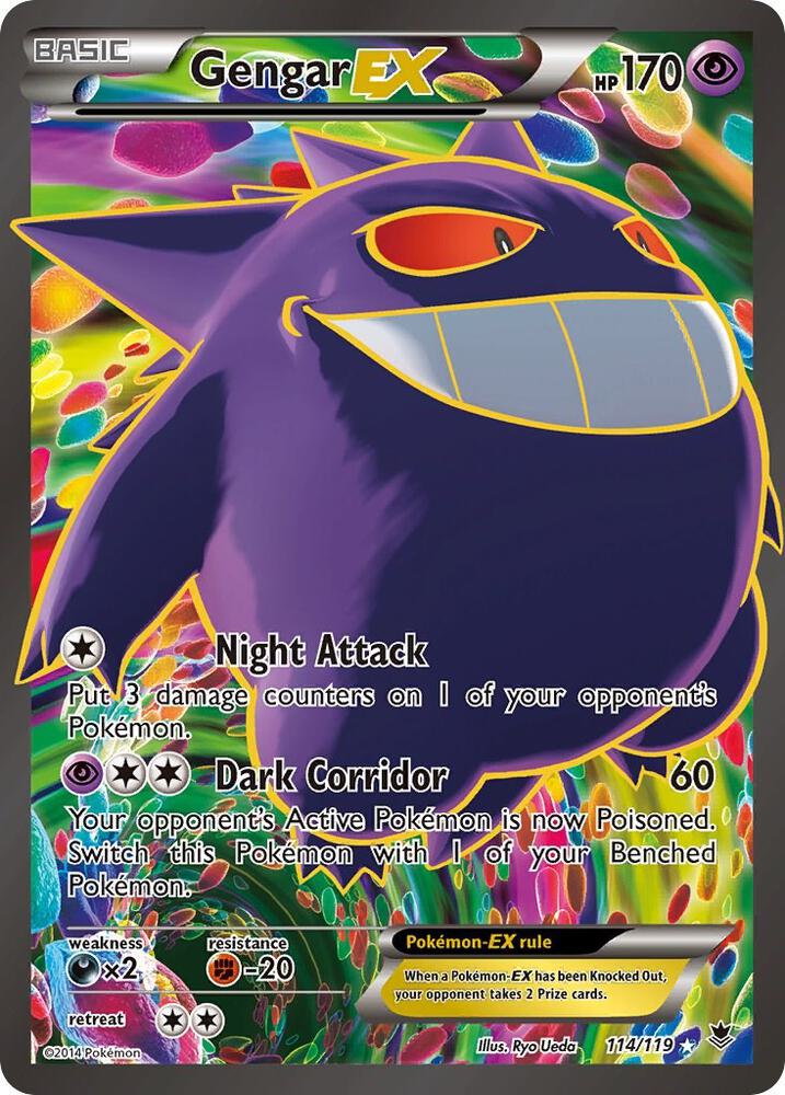Gengar EX 114 Full Art (XY - Phantom Forces)  - Holofoil