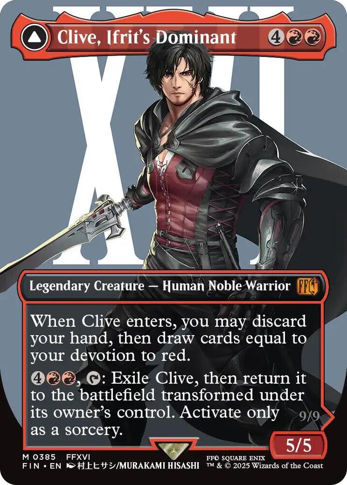 Clive, Ifrit's Dominant // Ifrit, Warden of Inferno 385 (FINAL FANTASY)  - Borderless