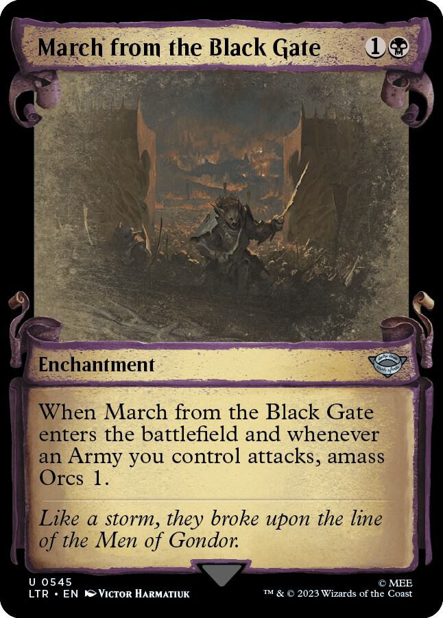 March from the Black Gate 545/281 (Universes Beyond: The Lord of the Rings: Tales of Middle-earth)  - Showcase Scroll Foil