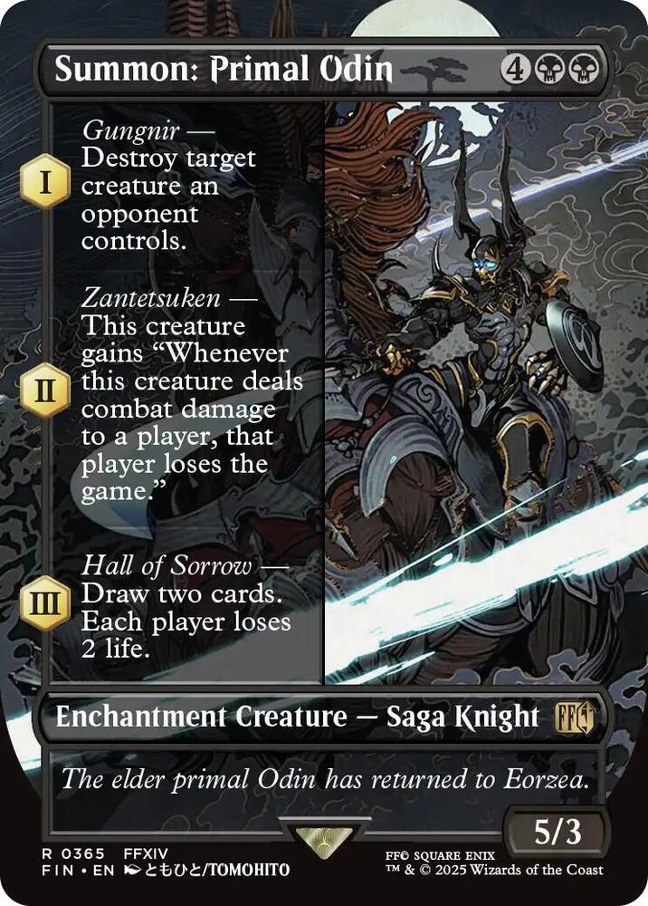 Summon Primal Odin Borderless 365/309 (FINAL FANTASY)  - Borderless