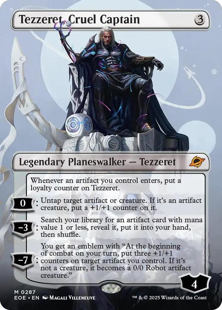 Tezzeret, Cruel Captain 287/276 (Edge of Eternities)  - Borderless Foil