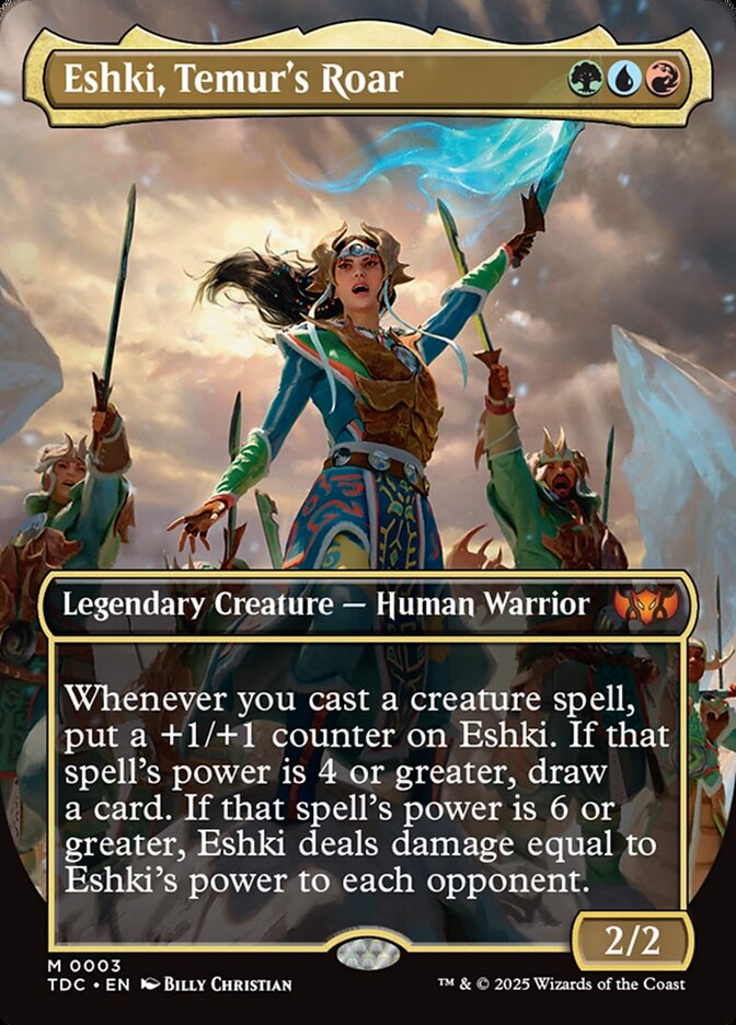 Eshki, Temur's Roar 3/413 (Commander: Tarkir: Dragonstorm)  - Borderless Foil