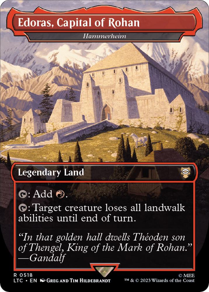 Edoras, Capital of Rohan - Hammerheim 518/347 (Commander: The Lord of the Rings: Tales of Middle-earth)  - Borderless Foil