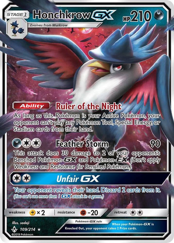 Honchkrow GX (SM - Unbroken Bonds)  - Holofoil