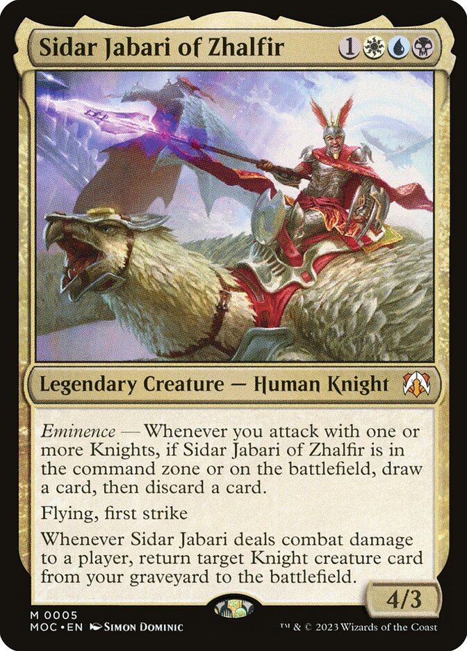 Sidar Jabari of Zhalfir (Commander: March of the Machine)  - undefined