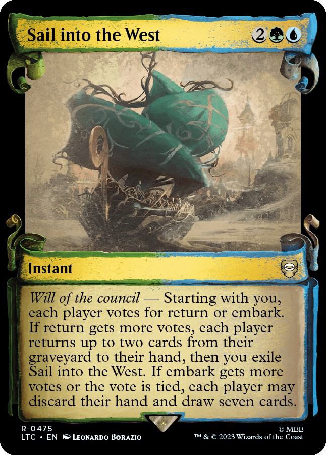 Sail into the West Showcase Scrolls 475 (Commander: The Lord of the Rings: Tales of Middle-earth)  - Showcase Scroll Foil
