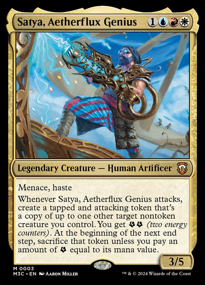 Satya, Aetherflux Genius (Commander: Modern Horizons 3) 