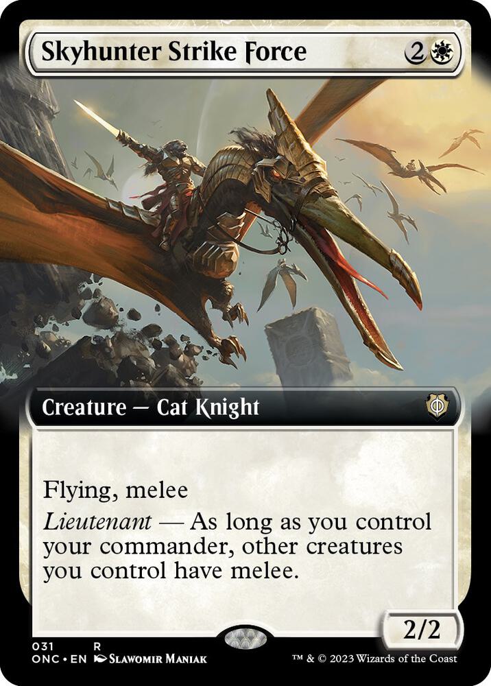 Skyhunter Strike Force 31/28 (Commander: Phyrexia: All Will Be One)  - Extended Art