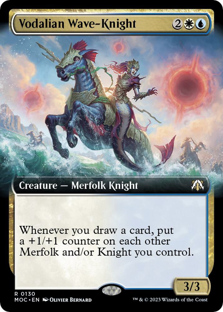 Vodalian Wave-Knight 130/444 (Commander: March of the Machine)  - Extended Art